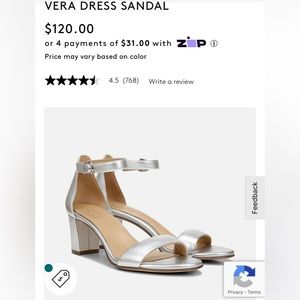 Naturalizer Vera Dress Silver Sandal